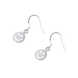 Maxbell Women Jewelry Alloy Silver Smiling Expression Hollow Smile Ear Hook Earrings