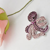 Maxbell Vintage Octopus Women Cute Animal Broches Purple Crystal Rhinestone Brooch Pin
