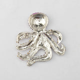 Maxbell Vintage Octopus Women Cute Animal Broches Purple Crystal Rhinestone Brooch Pin