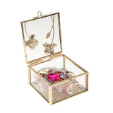 Maxbell Glass Jewelry Ring Earring Necklace Display Box Holder Storage Organizer