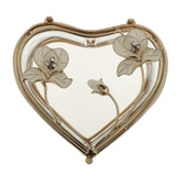 Maxbell Love Heart Shape Glass Jewelry Show Display Box Holder Storage Organizer