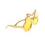 Maxbell Handcuffs Shape Party Glasses Fancy Dress Costume Glasses Sunglasses Gold