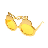 Maxbell Handcuffs Shape Party Glasses Fancy Dress Costume Glasses Sunglasses Gold