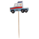 Maxbell 24pcs Stylish Wedding Birthday Baking Supply Car Model Cake Decor Inserted Card