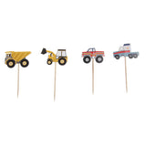 Maxbell 24pcs Stylish Wedding Birthday Baking Supply Car Model Cake Decor Inserted Card