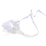 Wedding Bridal Flapper Feather Diamante Rhinestone Headband Headpiece 1920s