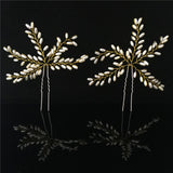 Fashion Bridal Wedding Pearl Flower Wheat Hairpin Hair Sticks Bridesmaid