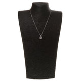 Maxbell Women Jewelry Retro Silver Square Rhinestone Pendant Chain Clavicle Necklace