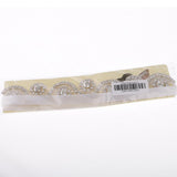 Crystal Rhinestone Vintage 1920s Great Gatsby Headband Waist Band Silver