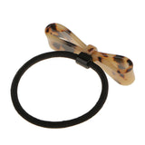 Acrylic Bowknot Leopard Print Elastic Hair Band Ties Pony Holder Accessory3