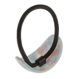 Acrylic Semicircle Leopard Print Elastic Hair Band Pony Holder Accessory1