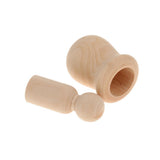 Maxbell Natural Wooden Peg People Nesting Set Peg Dolls Set Kids Montessori Toy Pack of 10