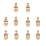 Maxbell Natural Wooden Peg People Nesting Set Peg Dolls Set Kids Montessori Toy Pack of 10