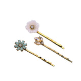 Maxbell 3pcs Girl Jewelry Fresh Multicolor Flower Pendant Hair Clip Barrette Hairpin