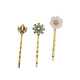 Maxbell 3pcs Girl Jewelry Fresh Multicolor Flower Pendant Hair Clip Barrette Hairpin