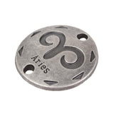 Maxbell 20Pcs Jewelry DIY Accessory Twelve Constellations Aries Round Pendants