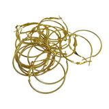 Maxbell 20pcs Fashion Lady Women Gold Copper Round Large Hoop Huggie Loop Earrings