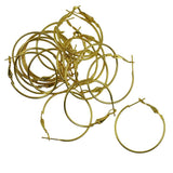 Maxbell 20pcs Fashion Lady Women Gold Copper Round Large Hoop Huggie Loop Earrings