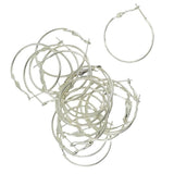 Maxbell 20pcs Chic Hoop Huggie Copper Solid Round Earrings Hoop Huggie Loop Earrings