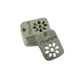 Maxbell 50pcs Handmade Hollow Daisy Flower Rectangle Label DIY Charms Pendant