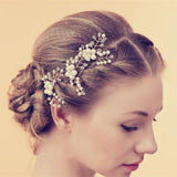 3pcs Wedding Bridal Crystal Rhinestone Faux Pearl Wheat Hair Pin Clips