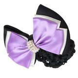 Hair Clip Barrette Cover Bowknot Bun Snood Hair Accessories Light purple