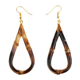 Maxbell Fashion Bamboo Earrings Big Water Drop Hook Earrings Jewelry for Women Girls