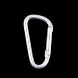 Maxbell 20pcs D Shape Hiking Carabiner Buckle Snap Spring Clip Hook Keychain Silver