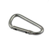 Maxbell 20pcs D Shape Hiking Carabiner Buckle Snap Spring Clip Hook Keychain Silver