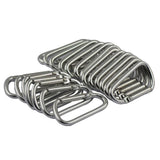 Maxbell 20pcs D Shape Hiking Carabiner Buckle Snap Spring Clip Hook Keychain Silver