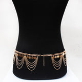 Maxbell Ethnic Style Jewelry Retro Gold Punk Belly Dance Body Necklace Belly Chain