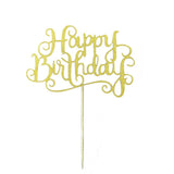 Maxbell 20pcs New Glitter Paper Happy Birthday Letters Cake Topper Cake Decor Tool