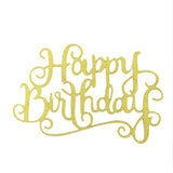 Maxbell 20pcs New Glitter Paper Happy Birthday Letters Cake Topper Cake Decor Tool