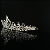 Maxbell Bridal Wedding Accessories White Crystal Barrette Hair Hoop Hairpin Jewelry