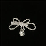 Fashion Full Crystal Rhinestone Silver Bow Hair Clip Women Bridal Jewelry