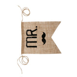 Maxbell Mr Mrs Burlap Chair Banner Set Wedding Decor Rustic Photography Sign