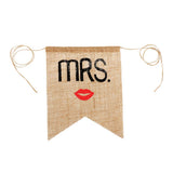 Maxbell Mr Mrs Burlap Chair Banner Set Wedding Decor Rustic Photography Sign