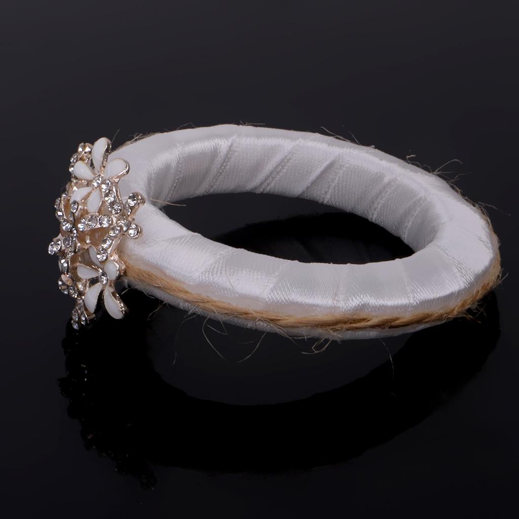Maxbell Wedding Feast Crystal Napkin Rings Serviette Holder Dinner Table Party Decor