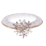 Maxbell Wedding Feast Crystal Napkin Rings Serviette Holder Dinner Table Party Decor