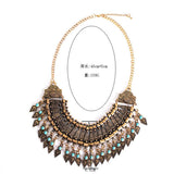 Maxbell Boho Style Jewelry Retro Gold Adjustable Party Short Chain Pendant Necklace