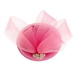 Womens Hair Fascinator Hat Flower Wedding Party Headpiece Pink