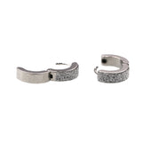 Maxbell 1 Pair Stainless Steel Hinged Hoop Huggie Snap on Earrings Men's Jewelry