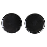 Maxbell 1Pair Round Ear Plug Ear Gauge Expander Flesh Tunnel Stretcher Body Jewelry 25mm Black Hematite