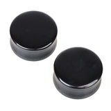 Maxbell 1Pair Round Ear Plug Ear Gauge Expander Flesh Tunnel Stretcher Body Jewelry 25mm Black Hematite