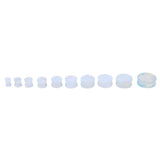 Maxbell 1Pair Round Ear Plug Ear Gauge Expander Flesh Tunnel Stretcher Body Jewelry 6mm White Opal