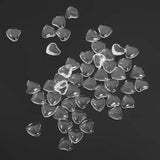 Maxbell 50Pcs/Lot Handmade Clear Glass Cabochon Domed Heart Jewelry Accessories 12mm