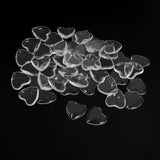 Maxbell 50Pcs/Lot Handmade Clear Glass Cabochon Domed Heart Jewelry Accessories 25mm