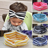 Baby Girls Headband Elastic Stripe Hairband Kids Hair Accessories Navy blue