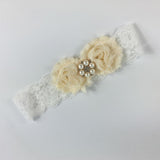 Women Flower Lace Pearls Headband Hair Band Party Hair jewelry