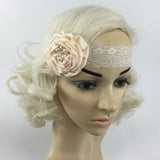 Women Girls Flower Lace Pearls Headband Hair Band Party Hair jewelry